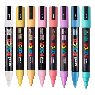 POSCA PC-5M 8 Pack Poster Markers Pastel