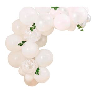 Ginger Ray Botanical Baby 45 Piece Balloon Arch With Foliage White & Green