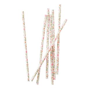 Ginger Ray Ditsy Floral Paper Straws 25 Pack Multicoloured