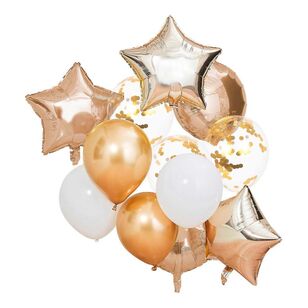 Ginger Ray Mix It Up Balloon Bundle 12 Pack Gold