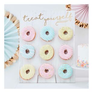 Ginger Ray Treat Yourself Pick & Mix Donut Wall White & Rose Gold