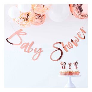 Ginger Ray Twinkle Baby Shower Bunting Rose Gold