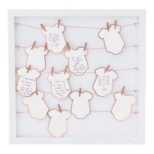 Ginger Ray Twinkle Peg & String Frame Guestbook White