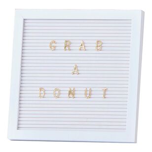 Ginger Ray Peg Board With Gold Letters White & Rose Gold