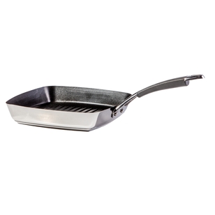 Raco Reliance Stainless Steel Induction Nonstick Square Grill Pan 24 cm Silver 24 cm