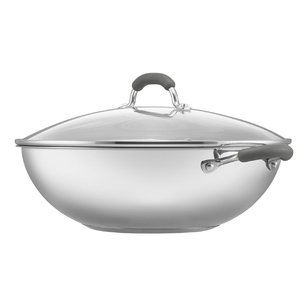 Raco Reliance Stainless Steel Induction Covered Wok 32 cm Silver 32 cm