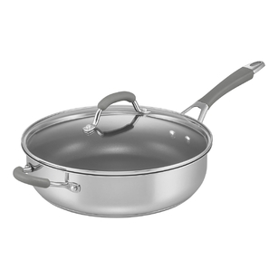 Raco Reliance Stainless Steel Induction Non-stick Covered 28 cm Saute Pan Silver 28 cm