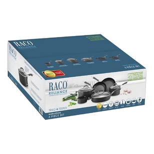 Raco Reliance Hard Anodised 6 Piece Cookware Set Black