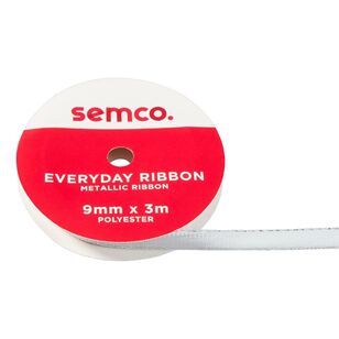 Sec Ribbon Semco Everyday Metallic Ribbon Silver | Spotlight Australia