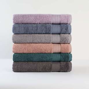 White Home Plush Towel Collection Charcoal