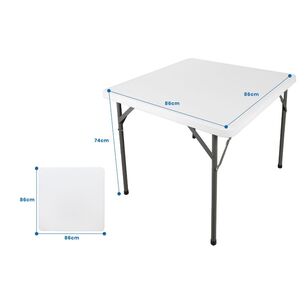 Spartys Square Folding Table White 86 x 86 x 74 cm