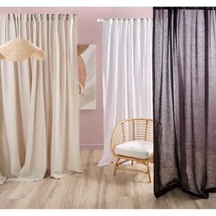 KOO Loft Sheer Concealed Tab Top Curtains White 140 x 250 cm