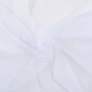 Plain 180 cm Everyday Tulle Fabric White 180 cm