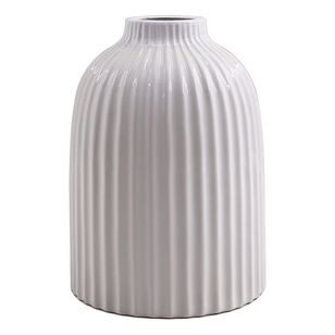 Ombre Home Matilda Small Ceramic Vase White 11 x 11 x 15 cm