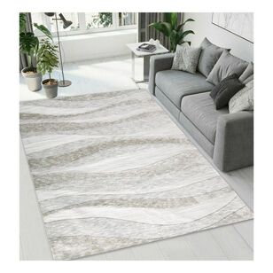 Emerald Hill Onyx Polyester Rug Natural 150 x 210 cm