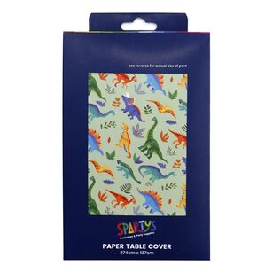 Spartys Dinosaur Paper Table Cover Multicoloured 137 x 274 cm