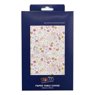 Spartys Floral Paper Table Cover Floral 137 x 274 cm