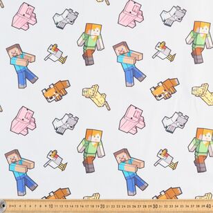 Minecraft 150 cm Cotton Canvas Fabric Multicoloured 150 cm