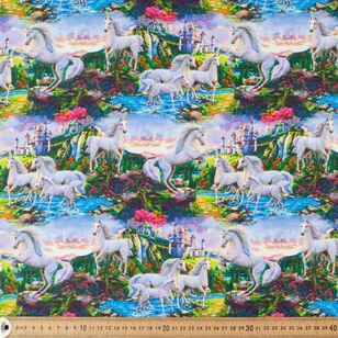 Unicorn Paradise 112 cm Cotton Fabric Multicoloured 112 cm