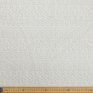 Plain 145 cm Stretch Knitted Lace Fabric Ivory 145 cm