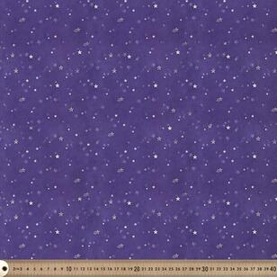 Stars 148 cm Metallic Organza Fabric Purple 148 cm