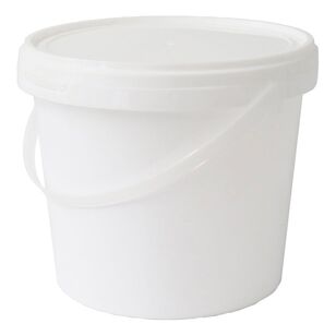 Boxsweden Heavy Duty Handled Pail Bucket White 2.5 L
