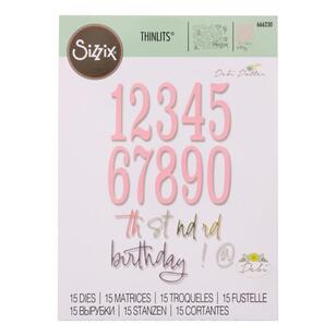 Sizzix Debi Potter Fabulous Birthdays 15 Pack Thinlits Fabulous Birthday Numbers