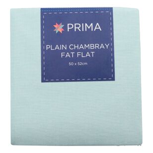 Prima Plain Chambray Fat Flat Aqua 50 x 52 cm
