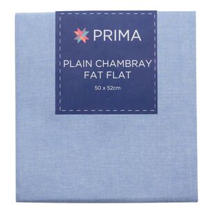 Prima Plain Chambray Fat Flat Regatta Blue 50 x 52 cm