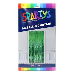 Spartys Metallic Curtain Green 91 x 244 cm