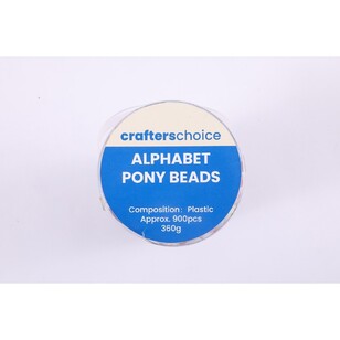 Crafters Choice Alphabet Pony Beads Multicoloured