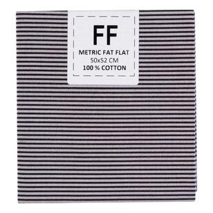 Micro Stripe Blender Cotton Flat Fat Black 50 x 52 cm