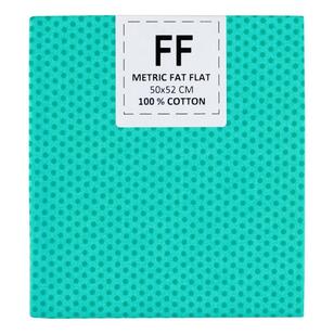 Micro Spot Blended Cotton Flat Fat Aqua 50 x 52 cm