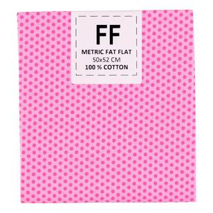 Micro Spot Blended Cotton Flat Fat Pink 50 x 52 cm