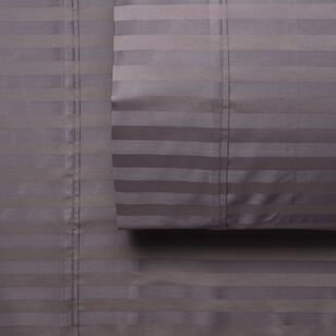 KOO 500 Thread Count Bamboo Rich Stripe Sheet Set Charcoal
