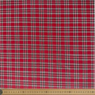 Tartan Checks 145 cm Suiting Fabric Red 145 cm
