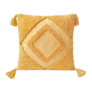 Ombre Home Clementine Textured Cushion Yellow 45 x 45 cm