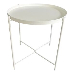 Ombre Home Kaia Knockdown Table White 47.5 x 48 cm