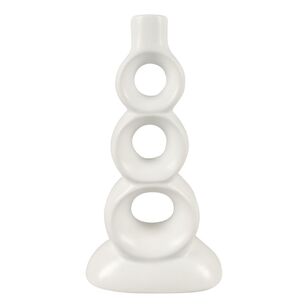 Ombre Home Kaia Ceramic Candle Holder White 12 x 7 x 22 cm