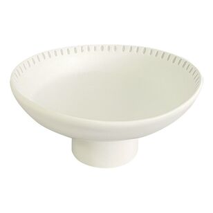 Ombre Home Kaia Ceramic Footed Dish White 24 x 11 cm