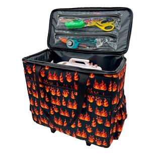 Timber & Thread Flames Sewing Trolley Black & Red