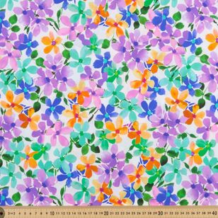 Blurred Floral 112 cm Cotton Fabric Multicoloured 112 cm