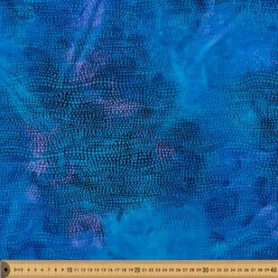Dot Waves 112 cm Indian Batik Fabric Blue 112 cm