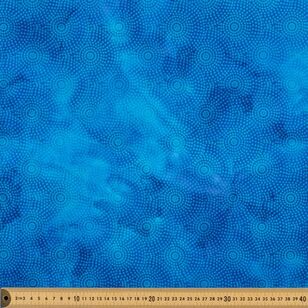 Dot Circles 112 cm Indian Batik Fabric Blue 112 cm