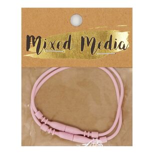 Ribtex Mixed Media Silicone Braclet 2 Pack Pink