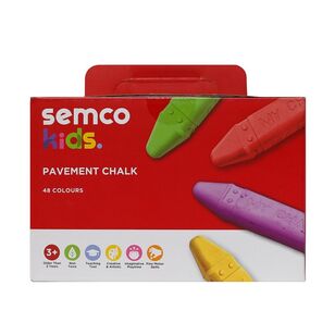 Club House Pavement Chalk Set 48 Pack Multicoloured