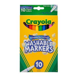 Crayola Ultra Clean Washable Markers 10 Pack Multicoloured