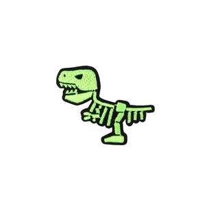 Make It Skeleton T Rex Iron On Motif Green
