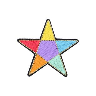 Make It Star Iron On Motif Multicoloured
