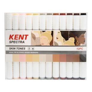 Kent Spectra Marker Brush Chisel 12 Pack Skin Tones 12 Pack